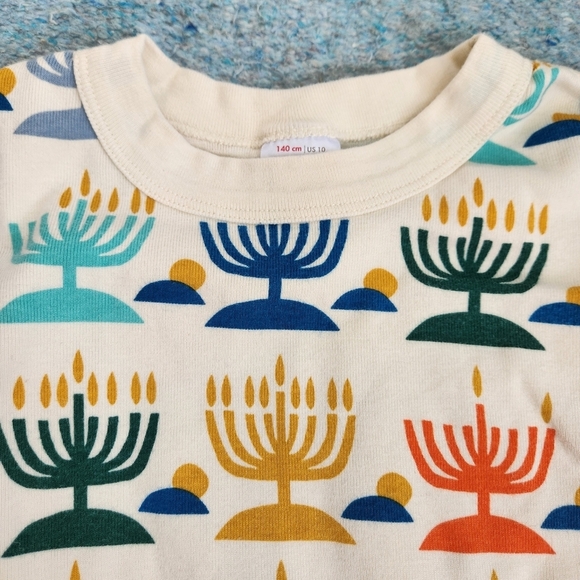 Hanna Andersson Rainbow Hanukkah Pajama Top US10 - Picture 5 of 5